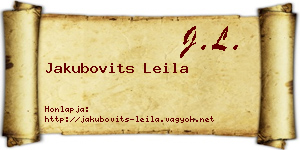 Jakubovits Leila névjegykártya